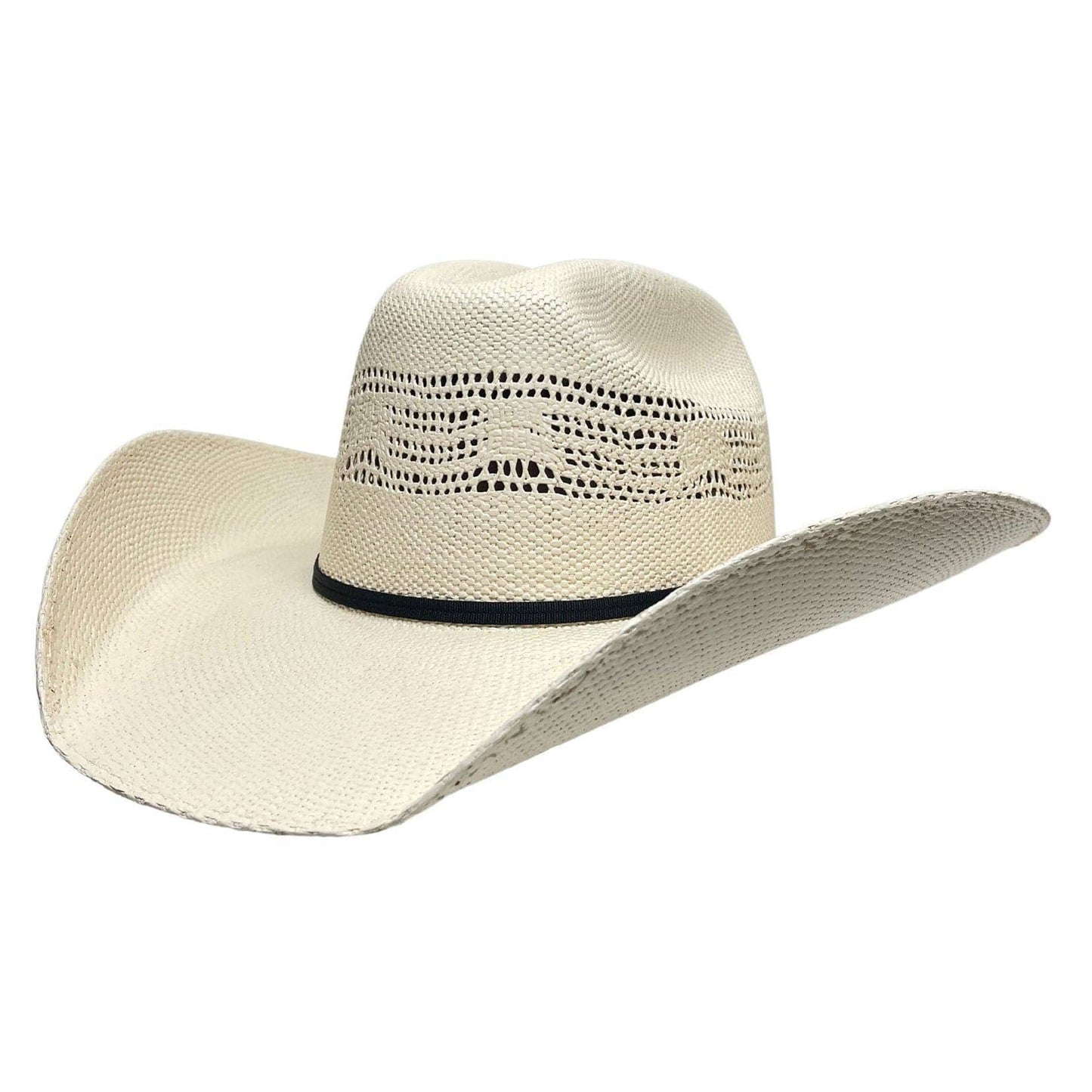 Cream Bangora Straw Western Cowboy Hat