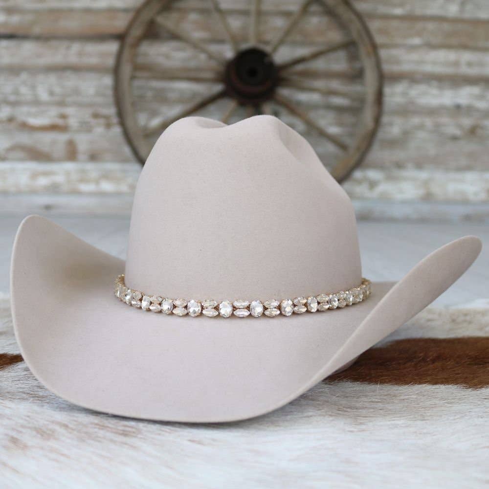 The Kate Gold Rhinestone Bling HatBand