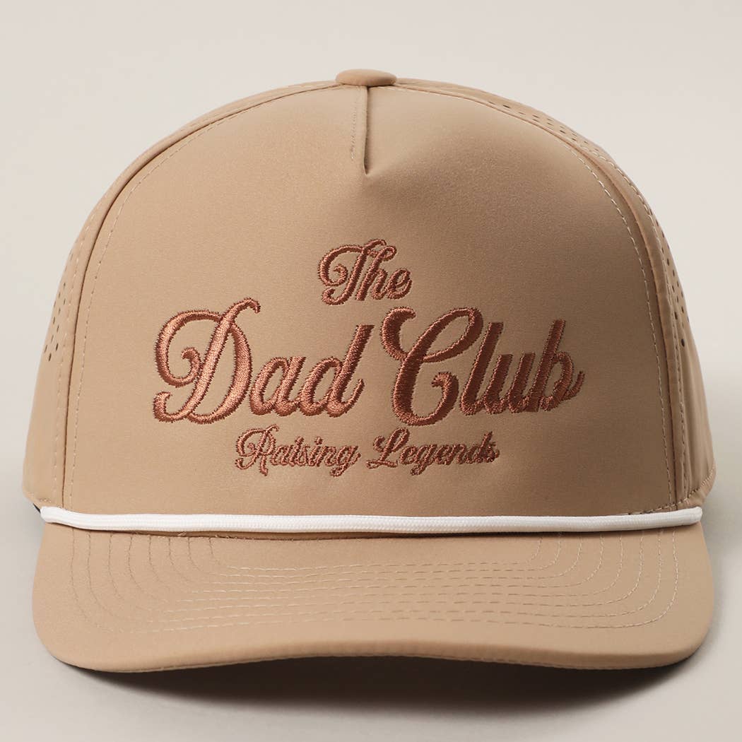 THE DAD CLUB Embroidered Premium Materials Trucker Hat: BLACK / One Size