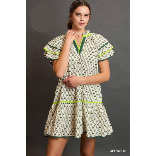 Lime Garden Cotton Dress