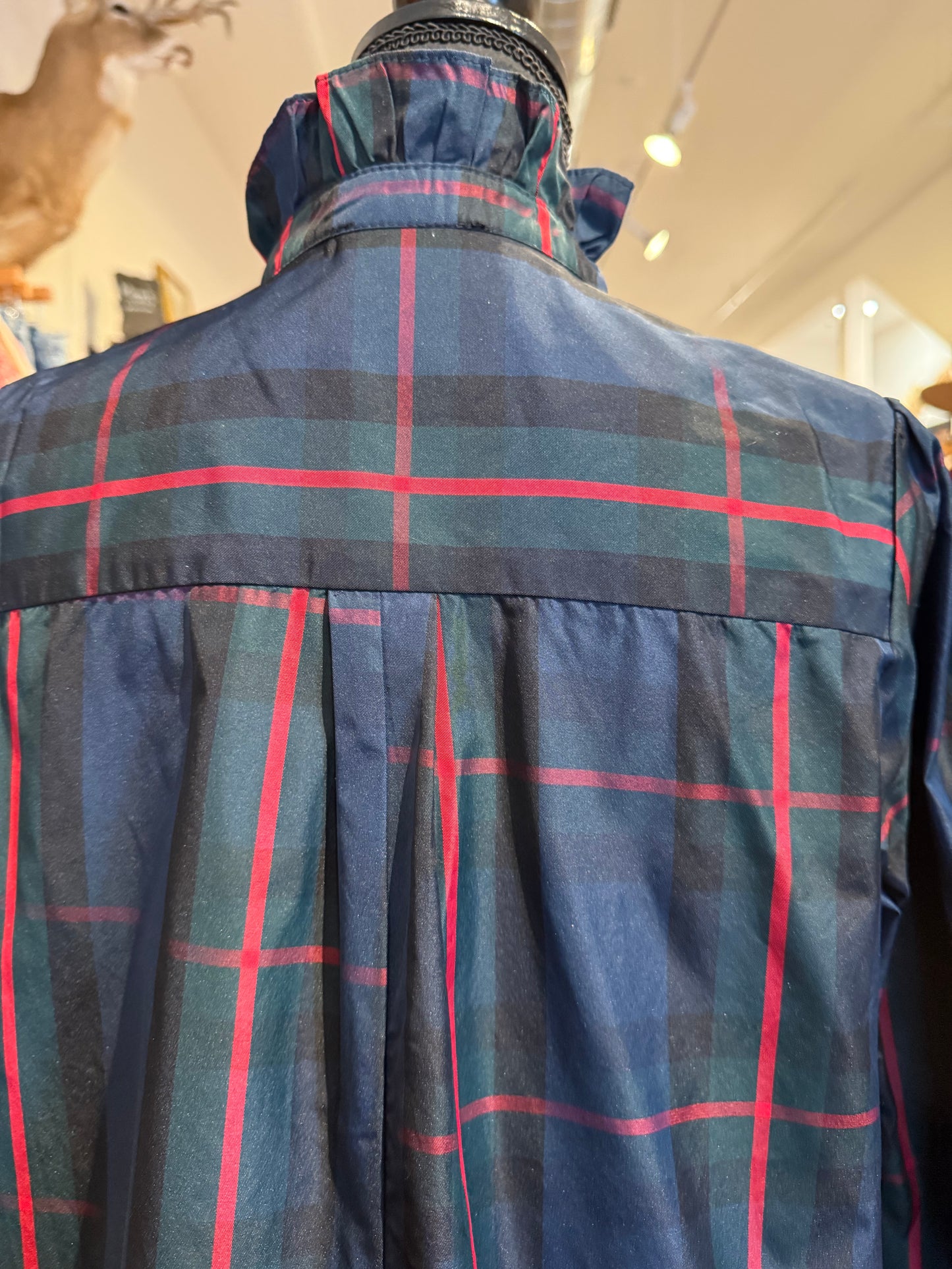 Plaid Ruffle Collar Dress