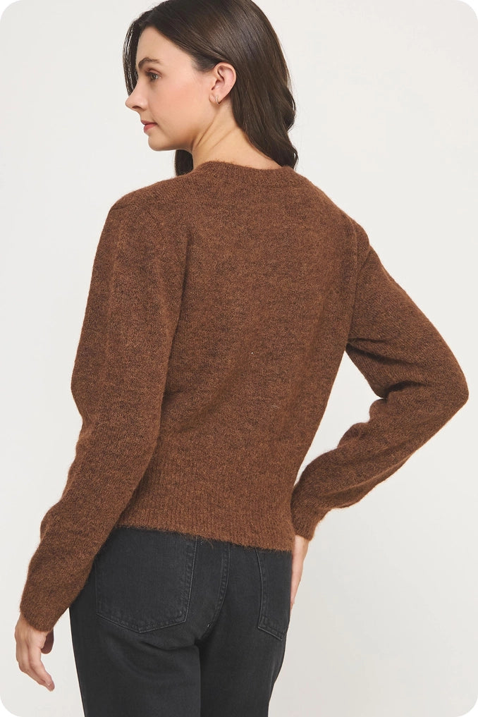 Multicolor Button Knit Cardigan