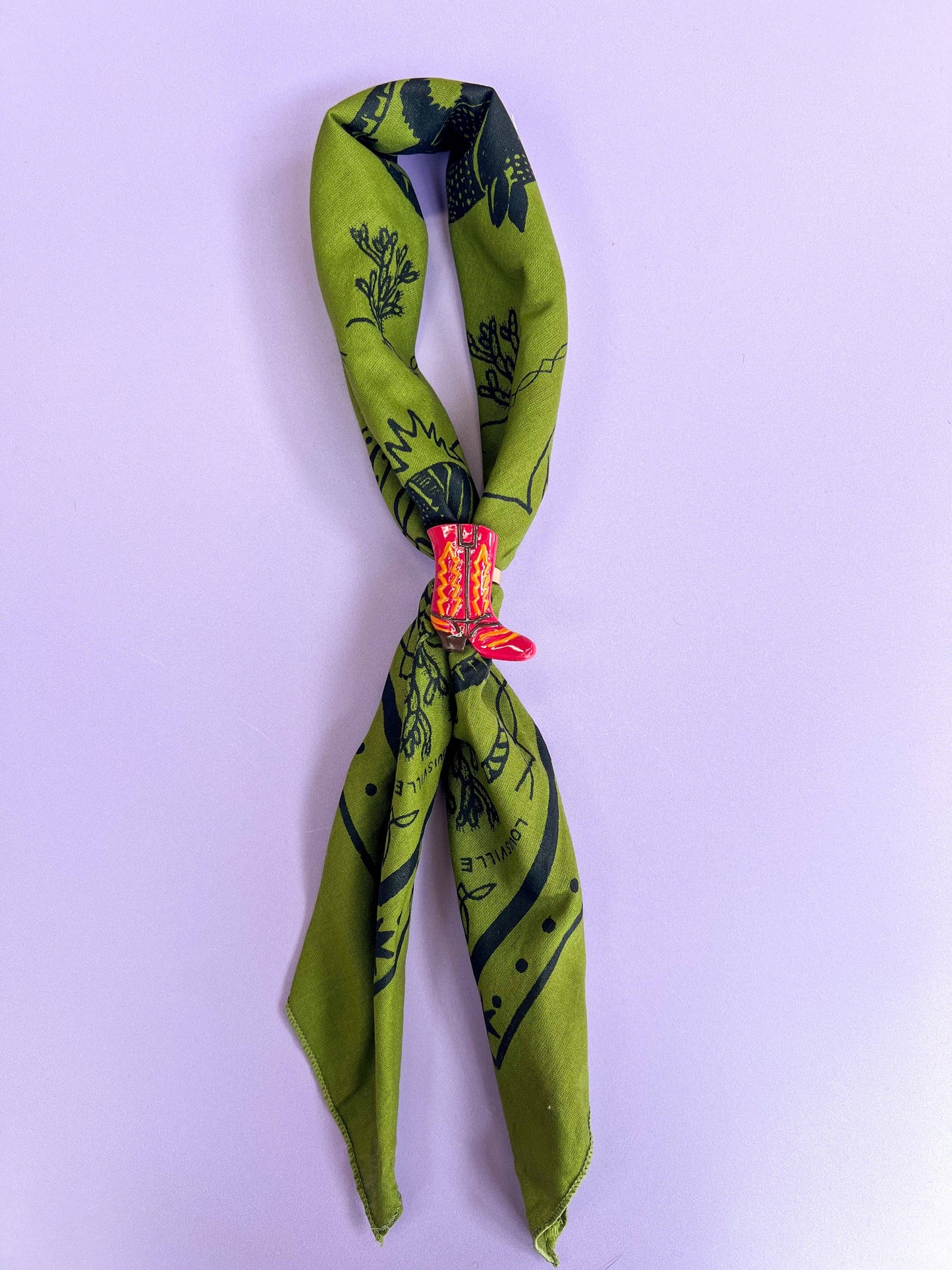 Colorful Cowboy Boot Bandana Slide