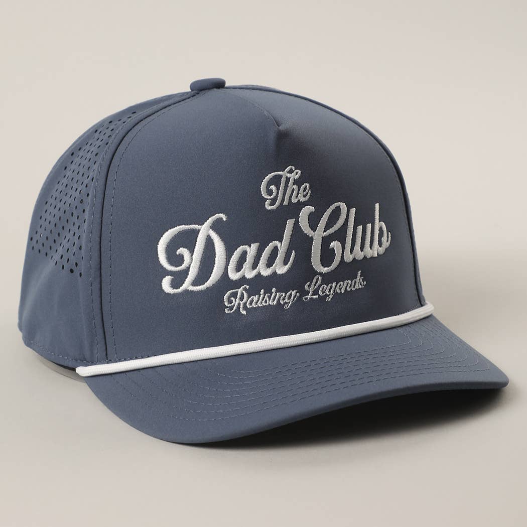 THE DAD CLUB Embroidered Premium Materials Trucker Hat: BLACK / One Size