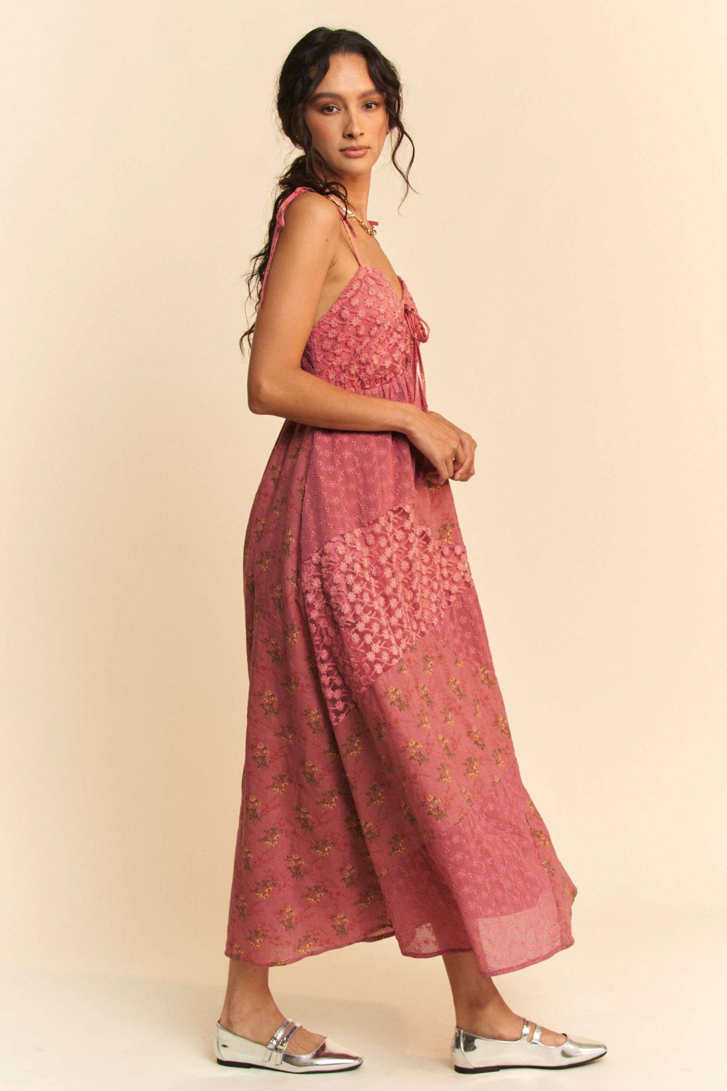 Rosewood Patchwork Maxi Dress
