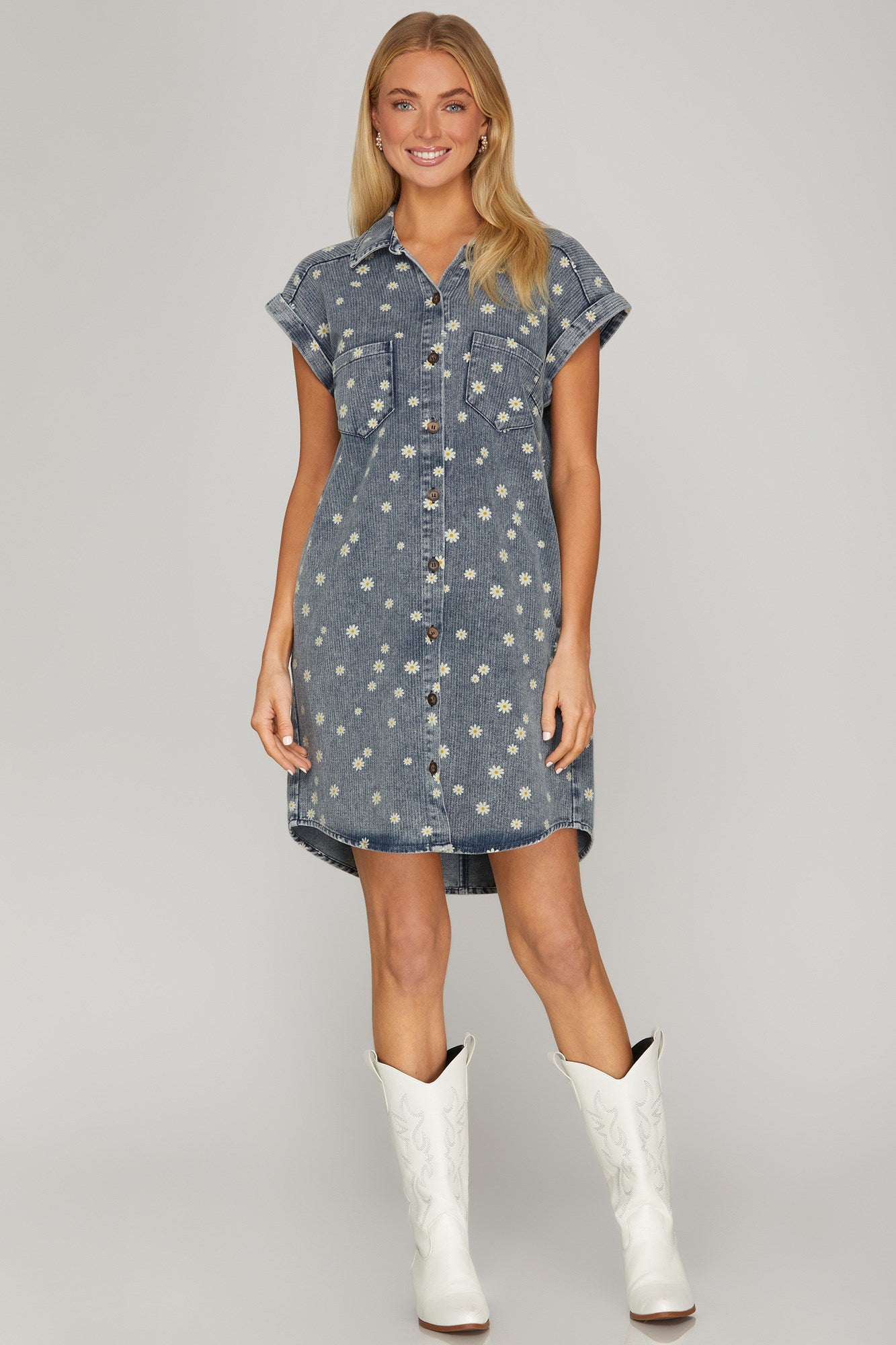 Sunflower Denim Dress
