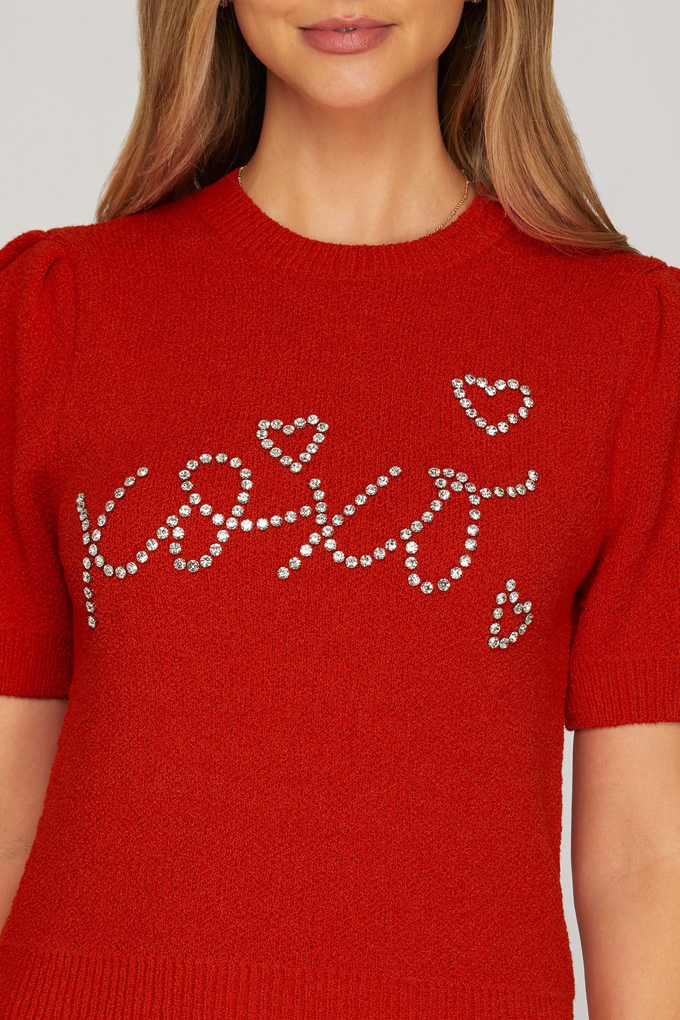 Red XOXO Sweater Top