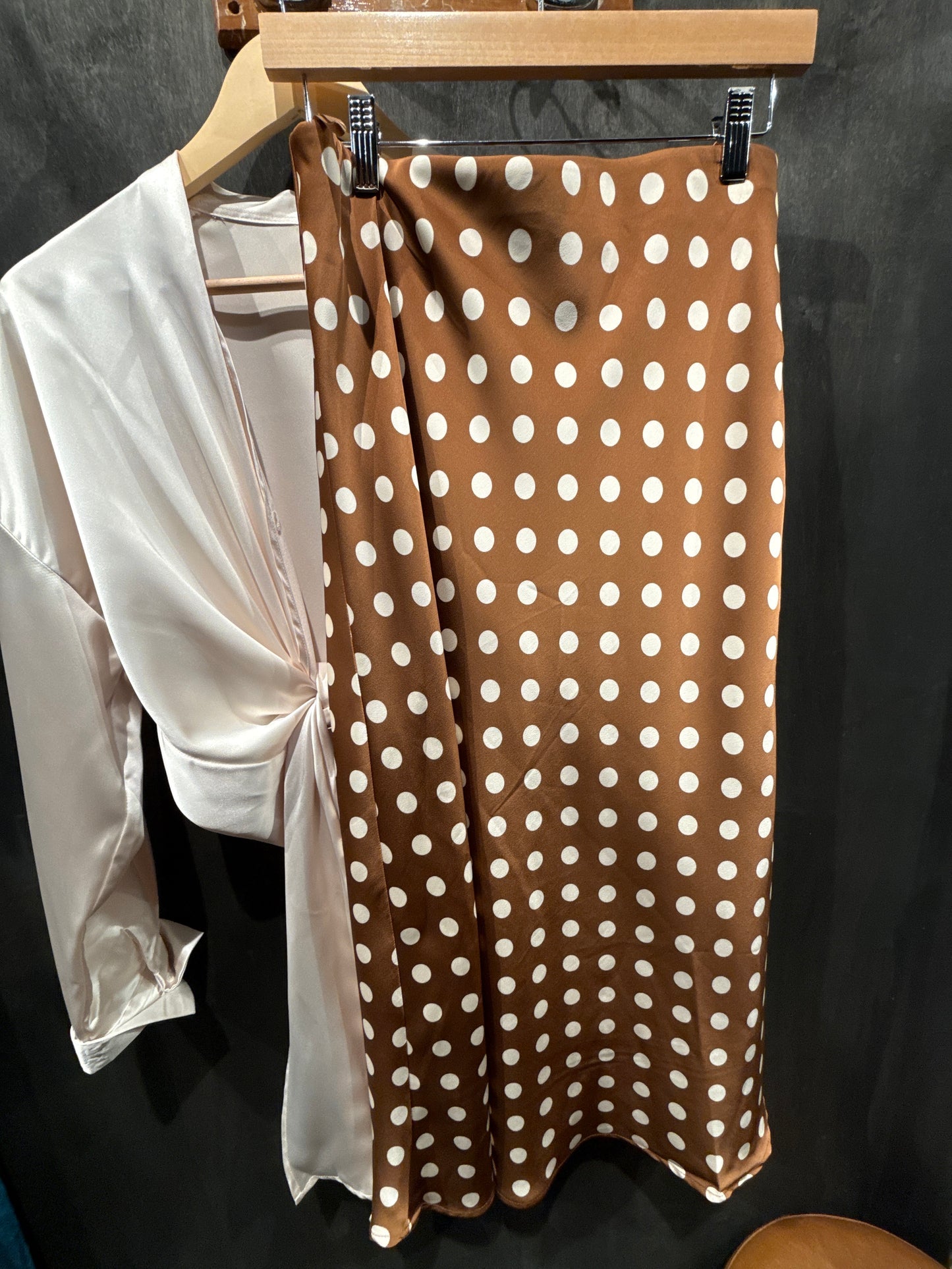 Polka Dot Slip Skirt