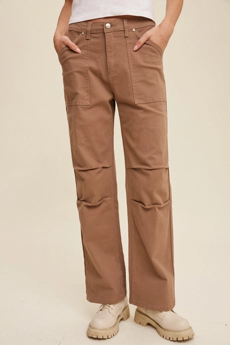 Mocha Utility Straight Pants