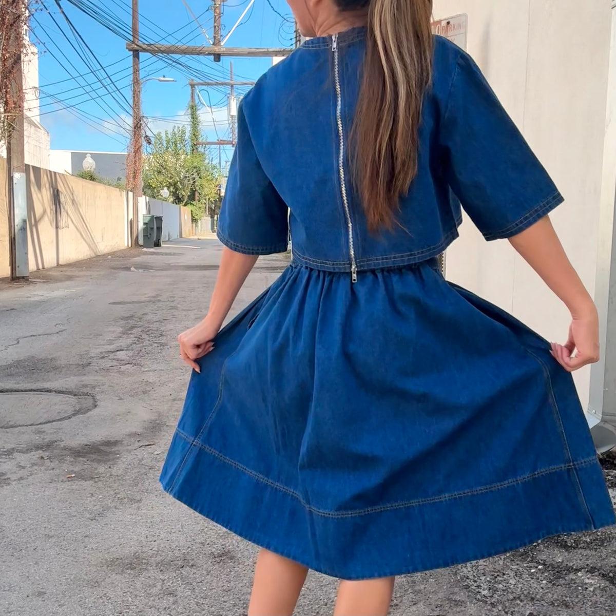 Blue Moon Denim Skirt (part of a set)