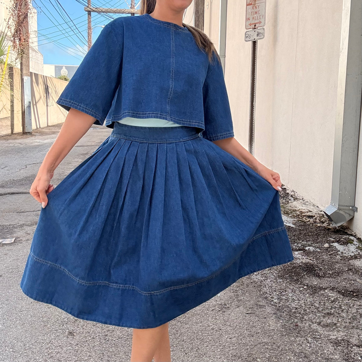 Blue Moon Denim Skirt (part of a set)