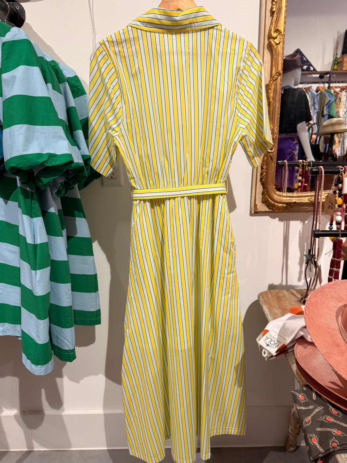 Citrus Striped Button Up Dress