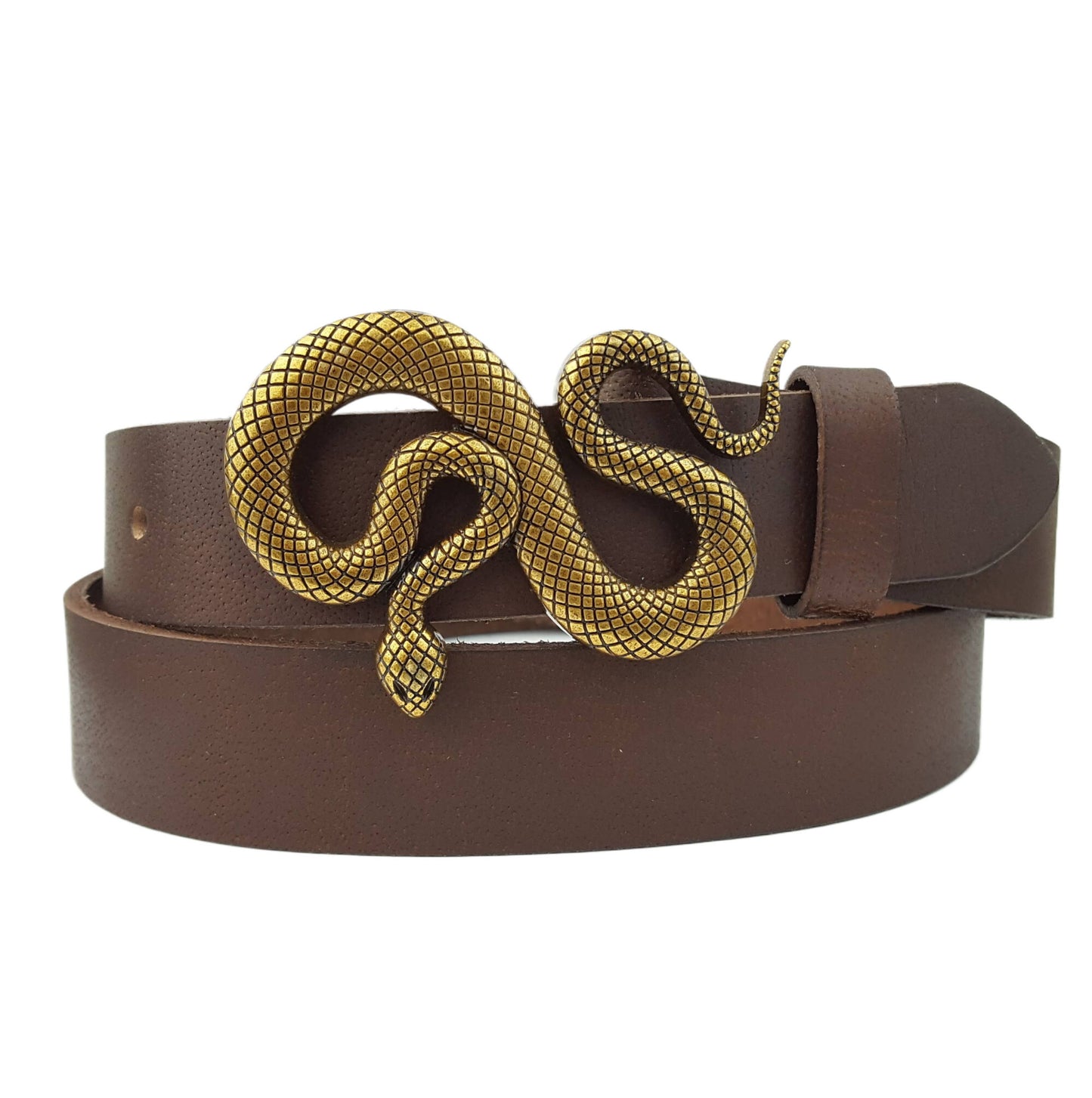 Brown Snake Genuine Leather belt