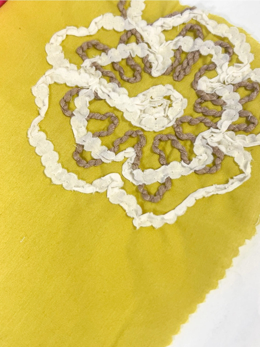 Chartreuse Floral Embroidered Top