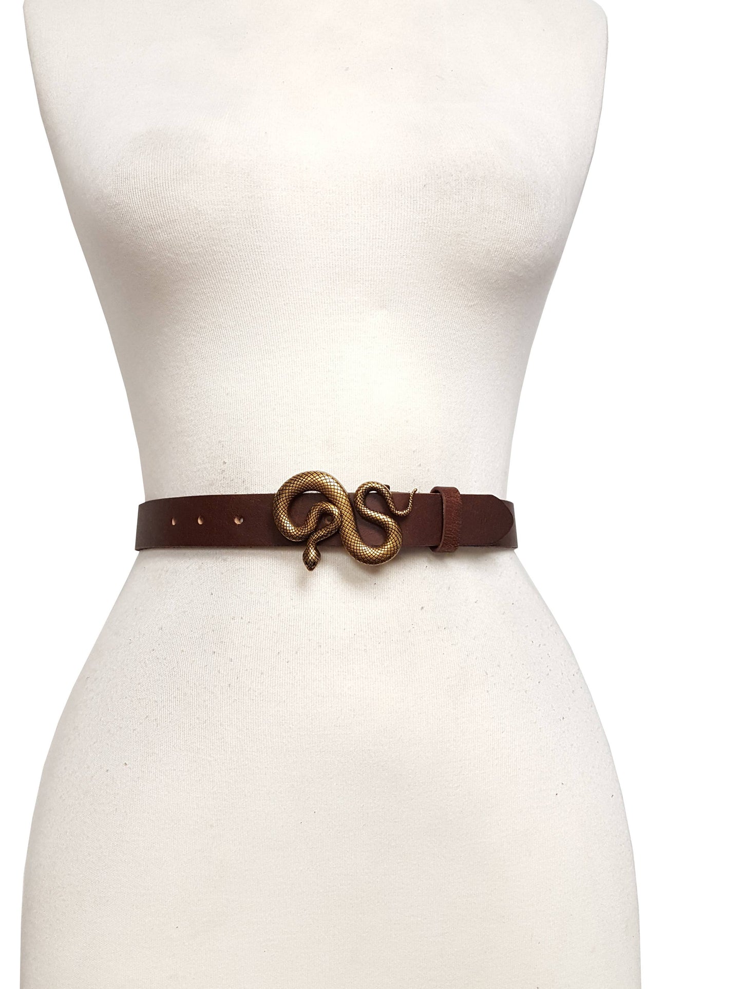 Brown Snake Genuine Leather belt