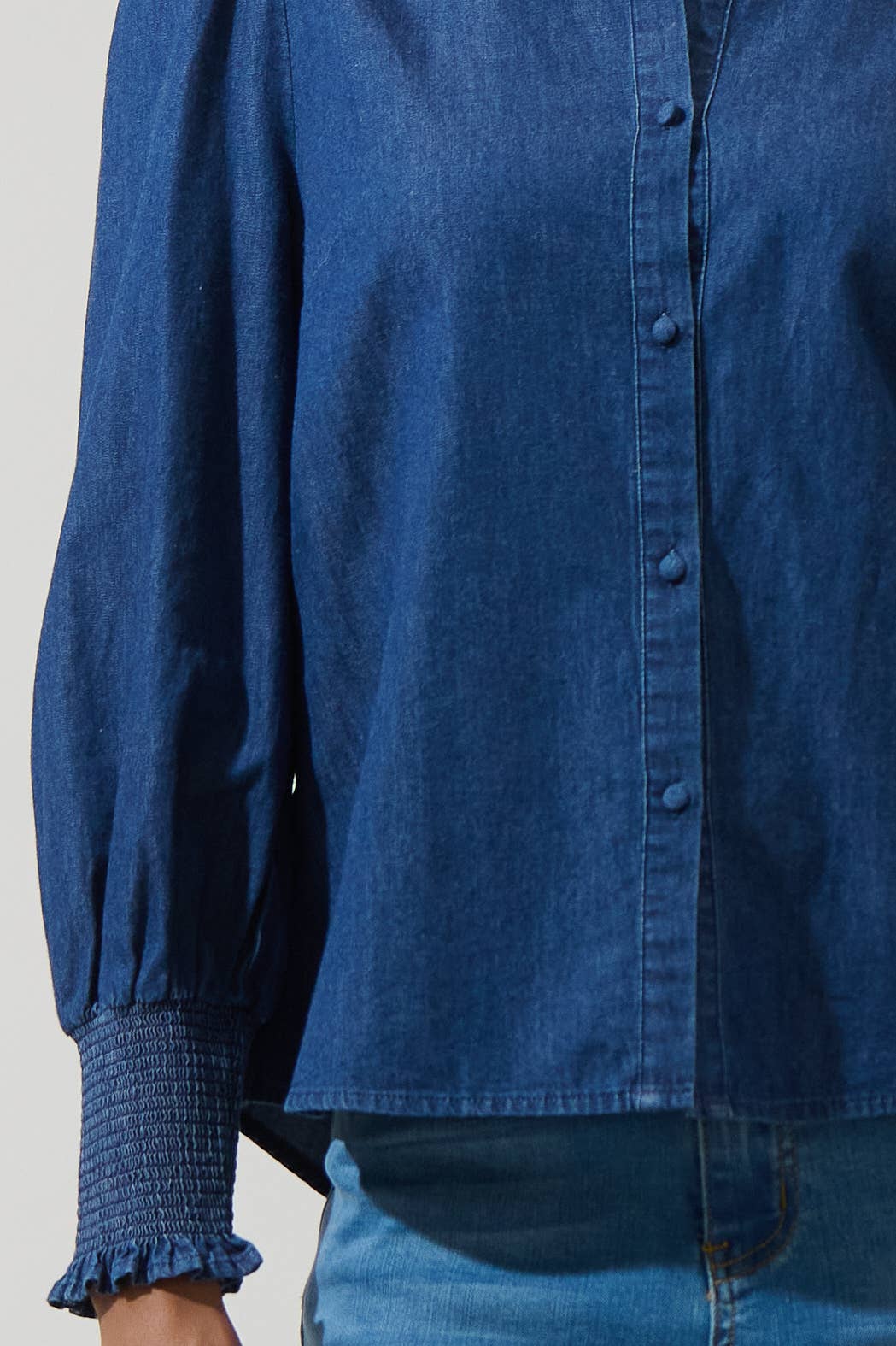 Haysville Denim Button Down Top
