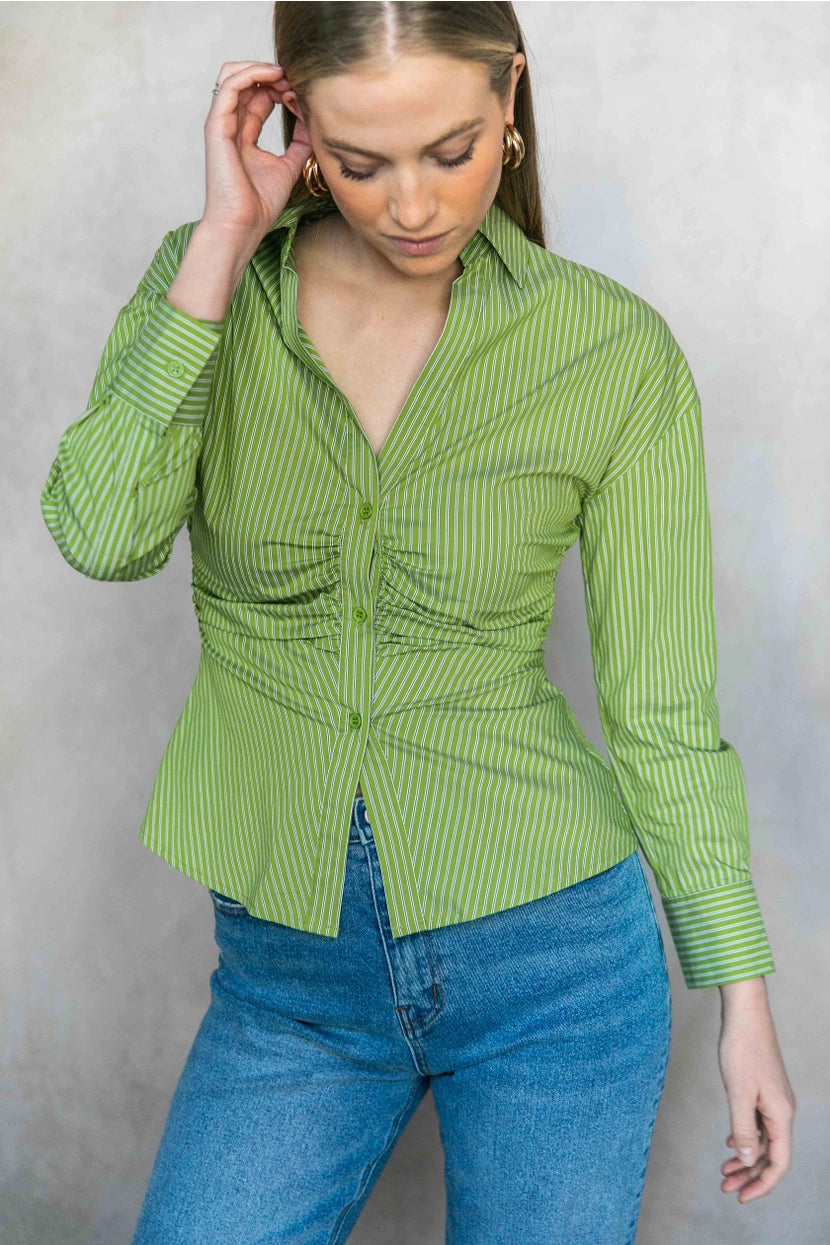 Sage Button Up