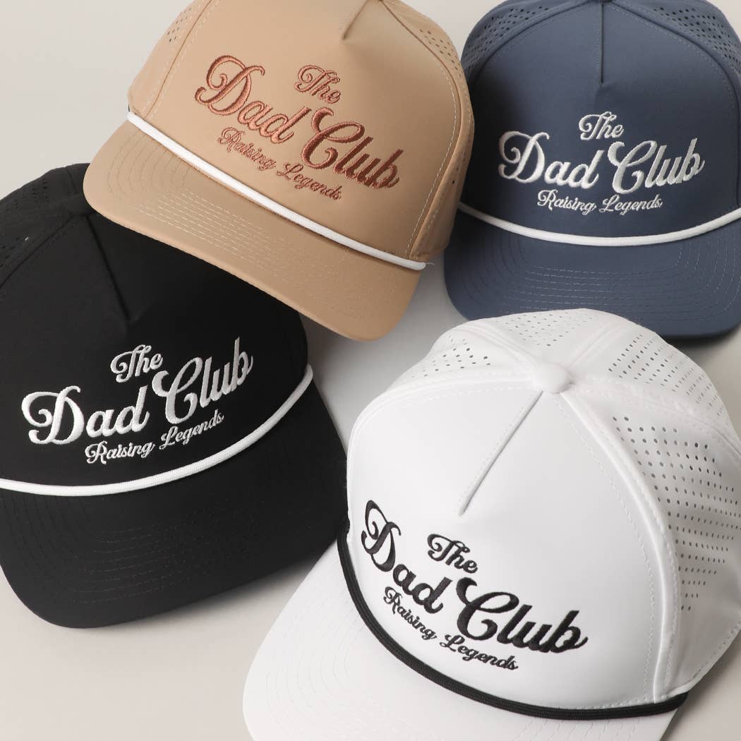 THE DAD CLUB Embroidered Premium Materials Trucker Hat: BLACK / One Size