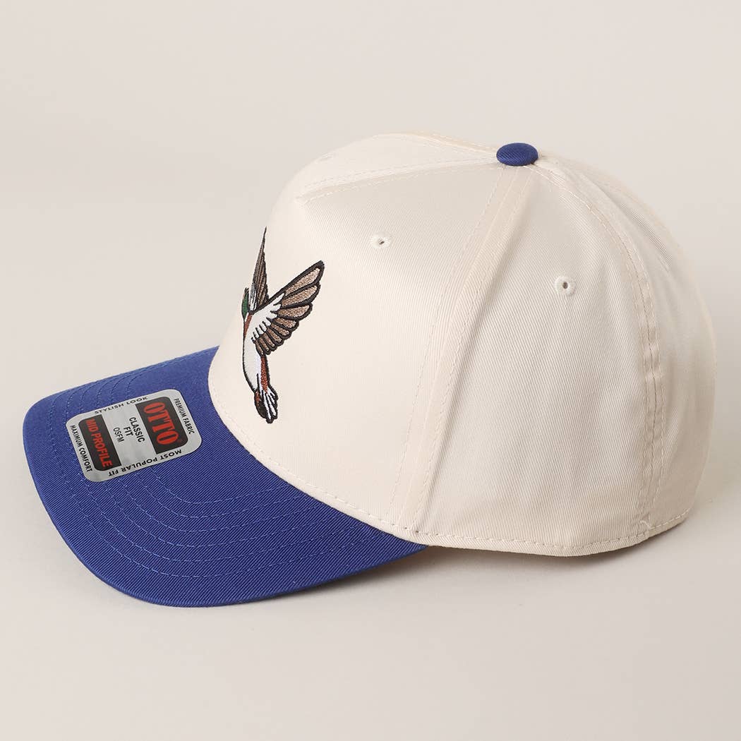 Flying Mallard Graphic Embroidered Trucker Hat : DKGRN/NATL / One Size