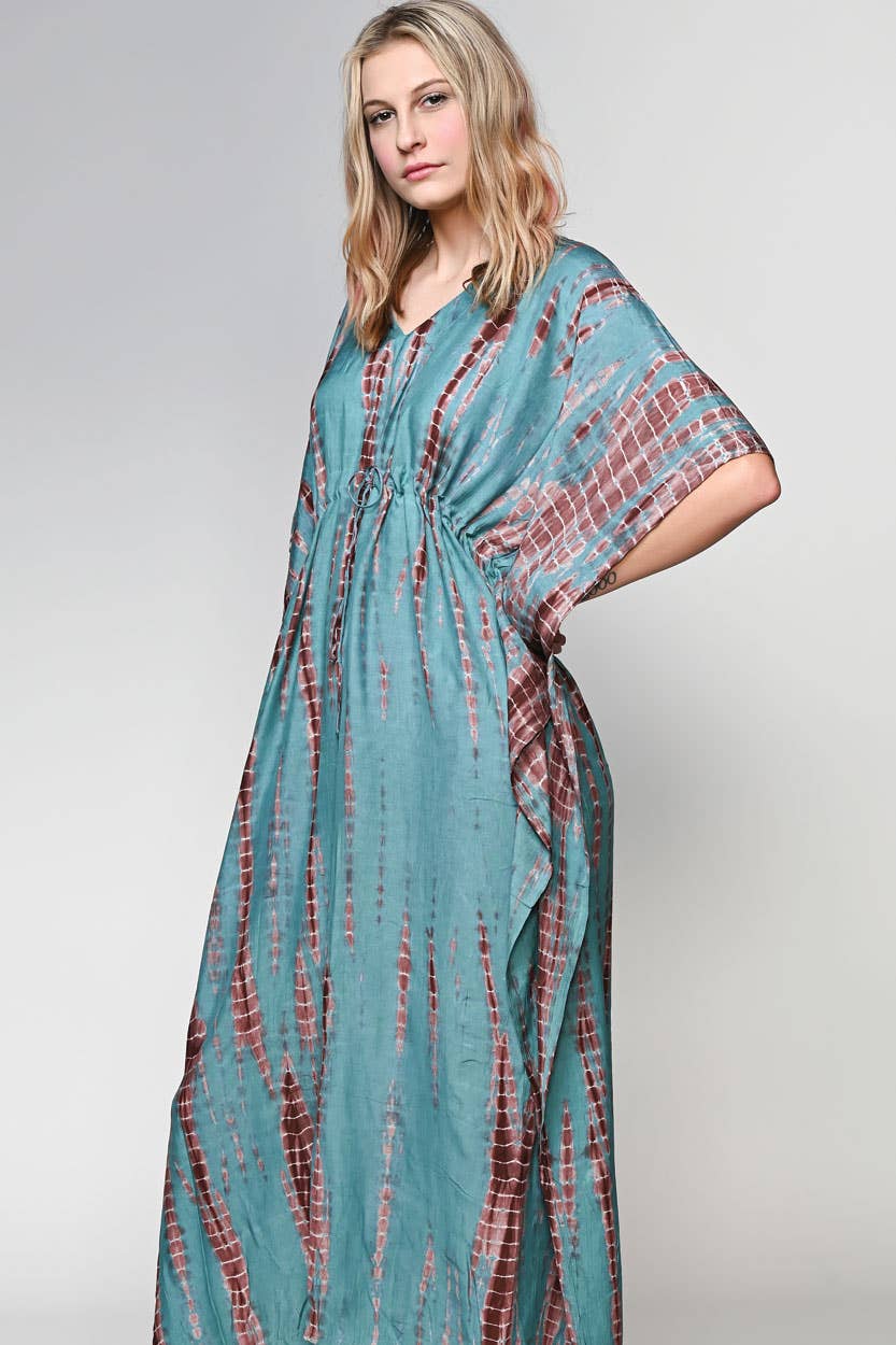 Shibori Caftans: Indigo & White