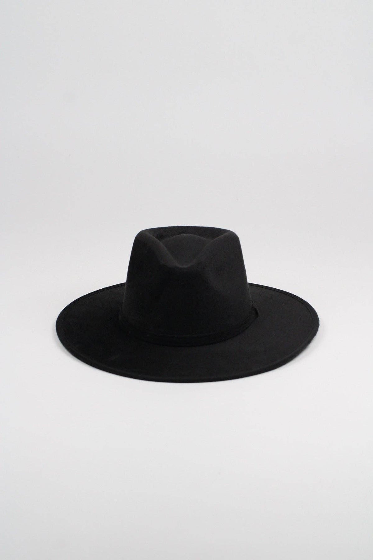 Black Vegan Suede Rancher Hat