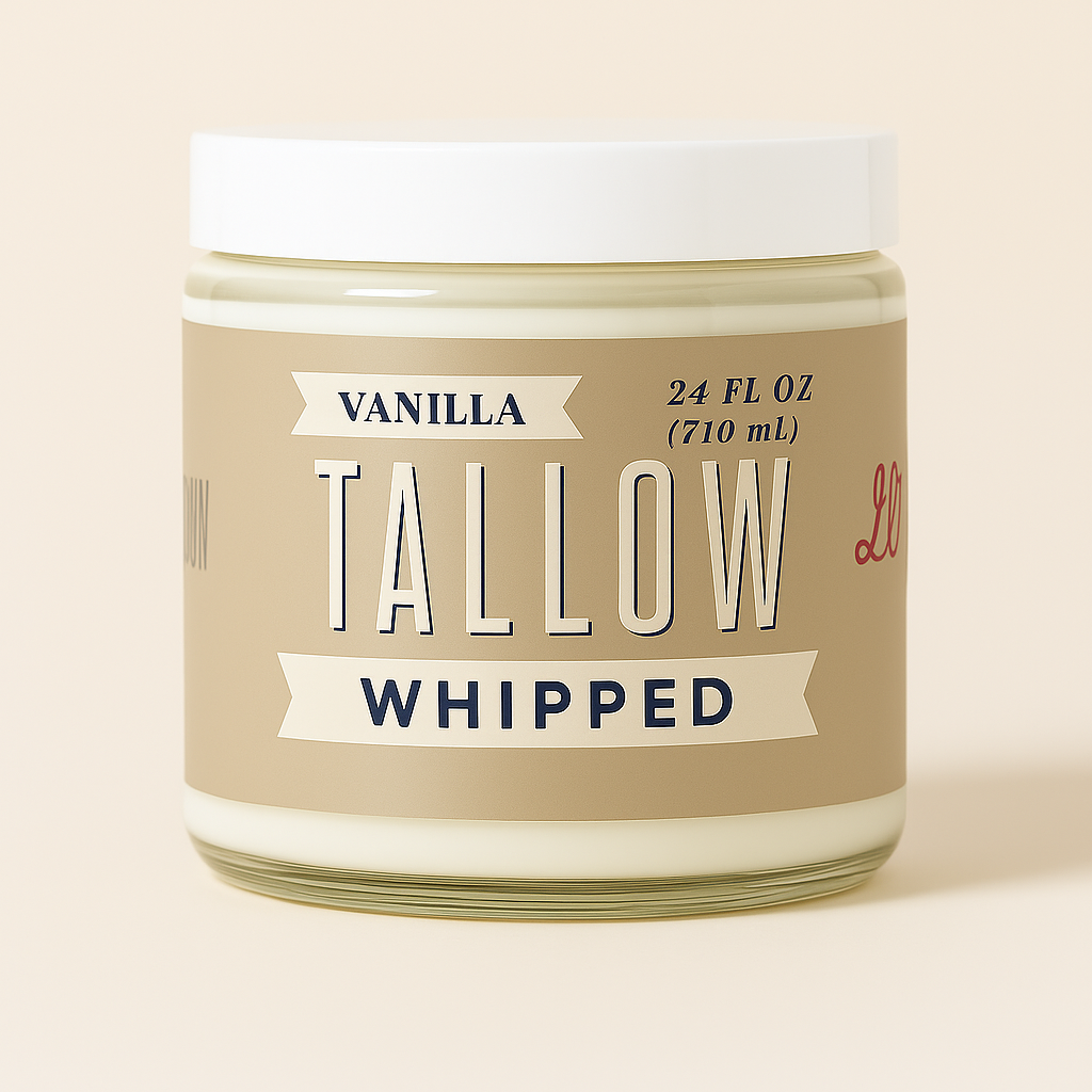 Vanilla Whipped Tallow Moisturizer – 120,000+ Sold | Premium Beef Tallow Skincare | Lady May Tallow: 9oz