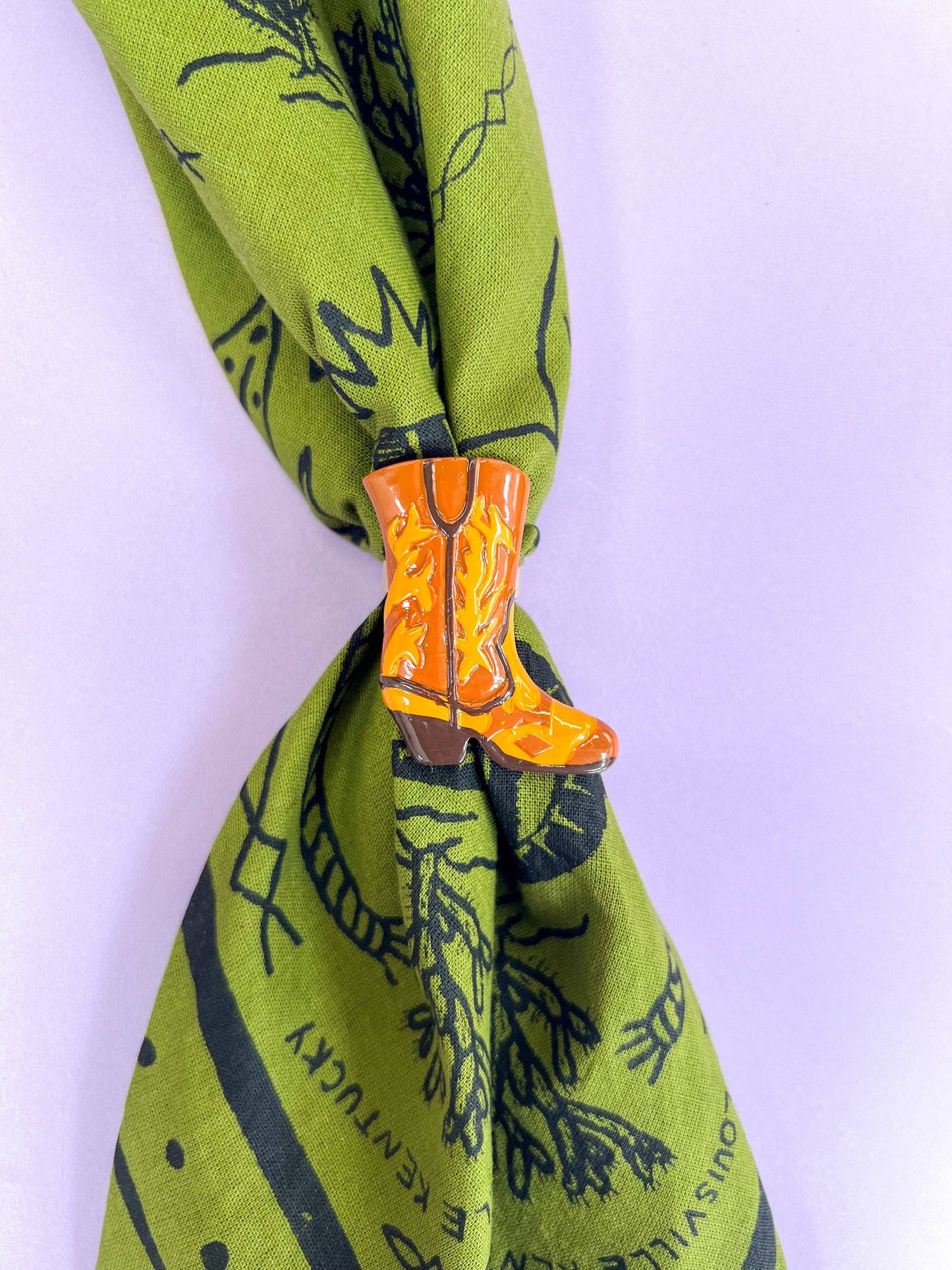 Colorful Cowboy Boot Bandana Slide