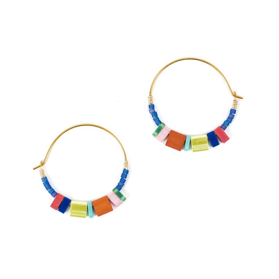 Tila Hoop Earrings: Taupelo Honey