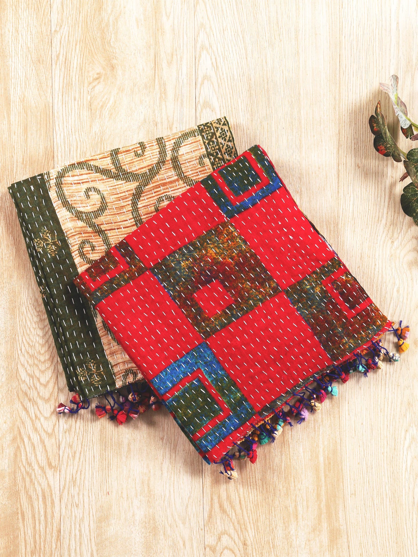 Cotton Kantha Scarves