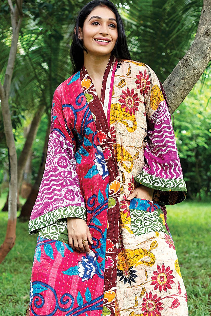 Kantha Kimono Robe