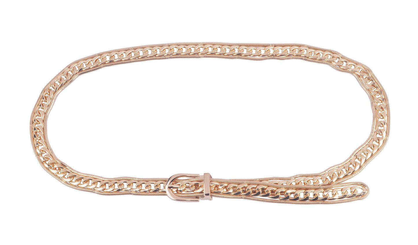 Gold Hardware with Buckle Chain Belt