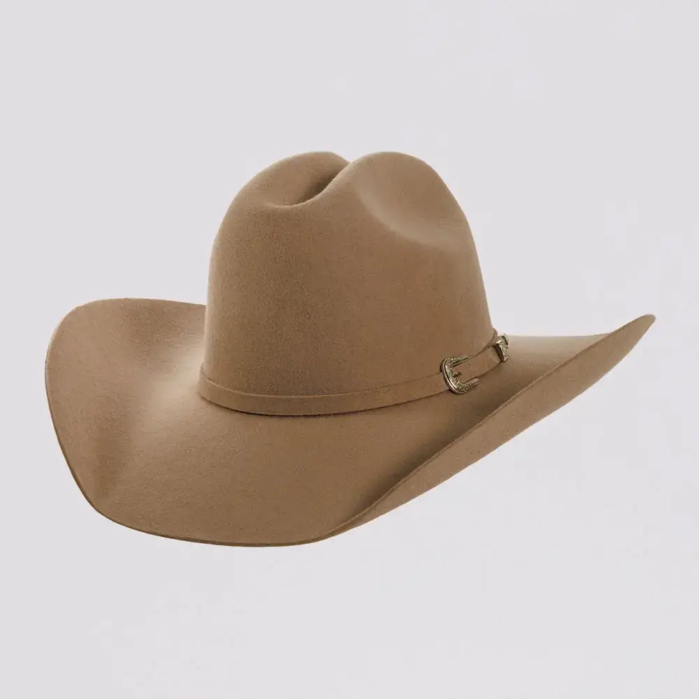 100% Wool Felt Western Cowboy Hat - Style Cattleman: Black / XL