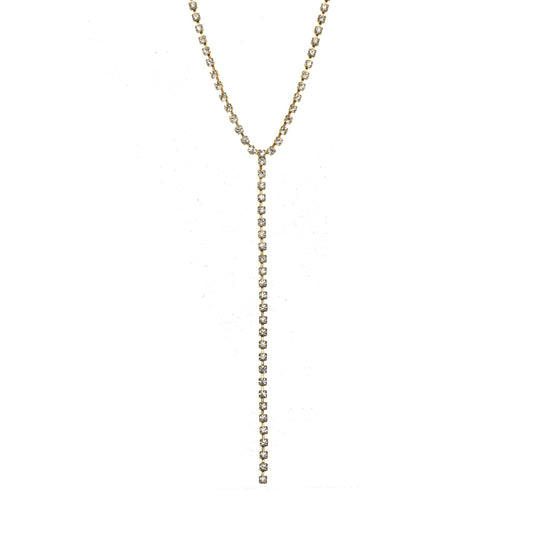 Kassandra Necklace in Clear: Antique Gold