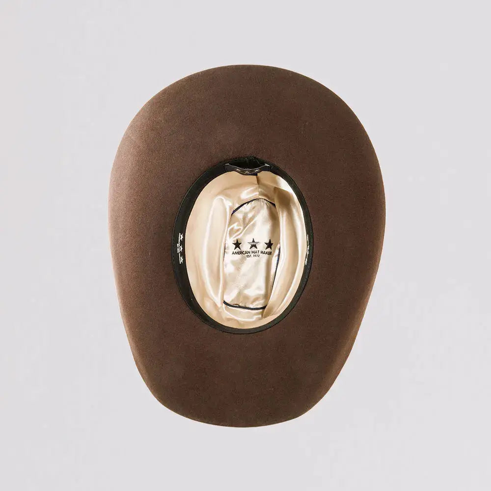 100% Wool Felt Western Cowboy Hat - Style Cattleman: Black / MD