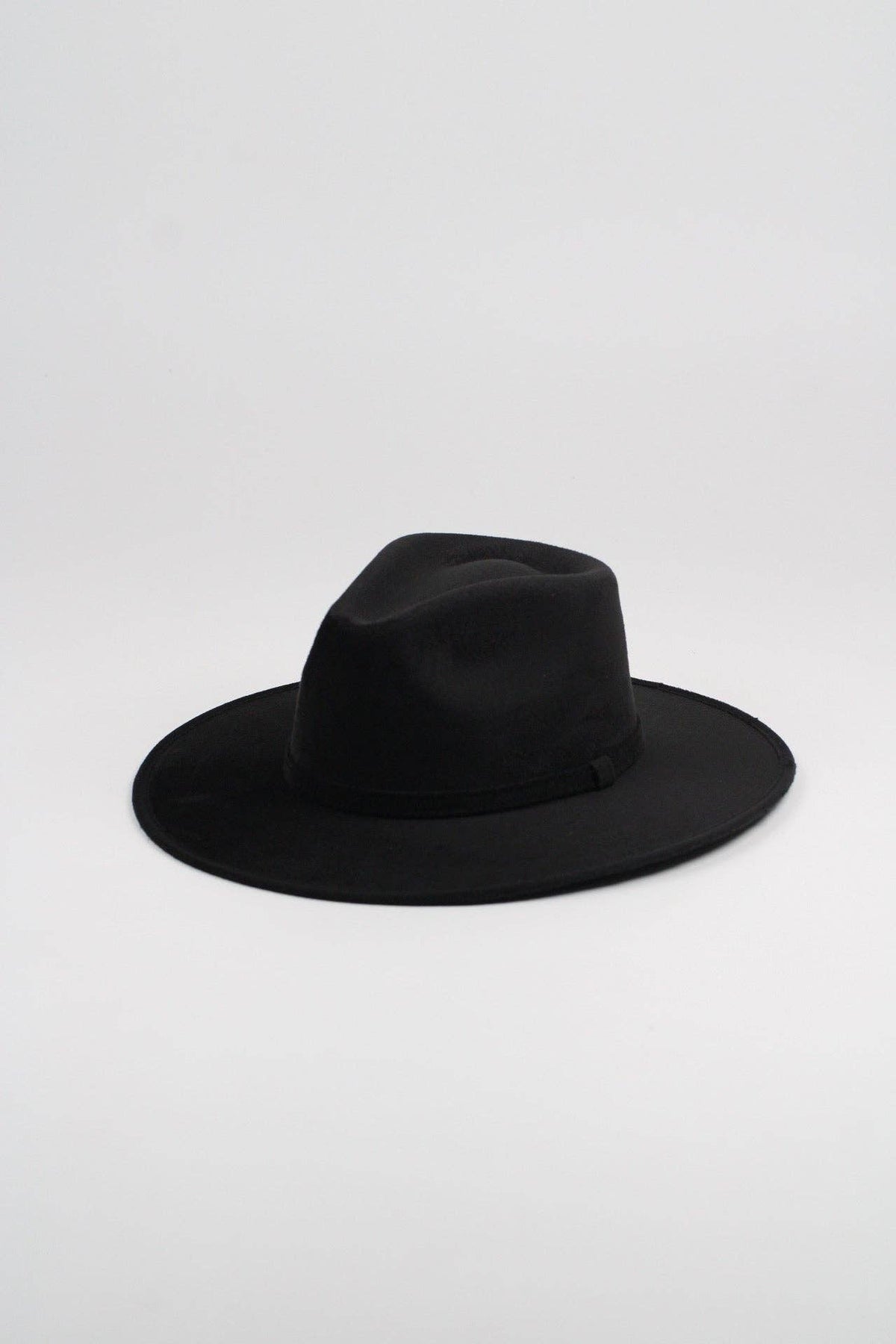 Black Vegan Suede Rancher Hat