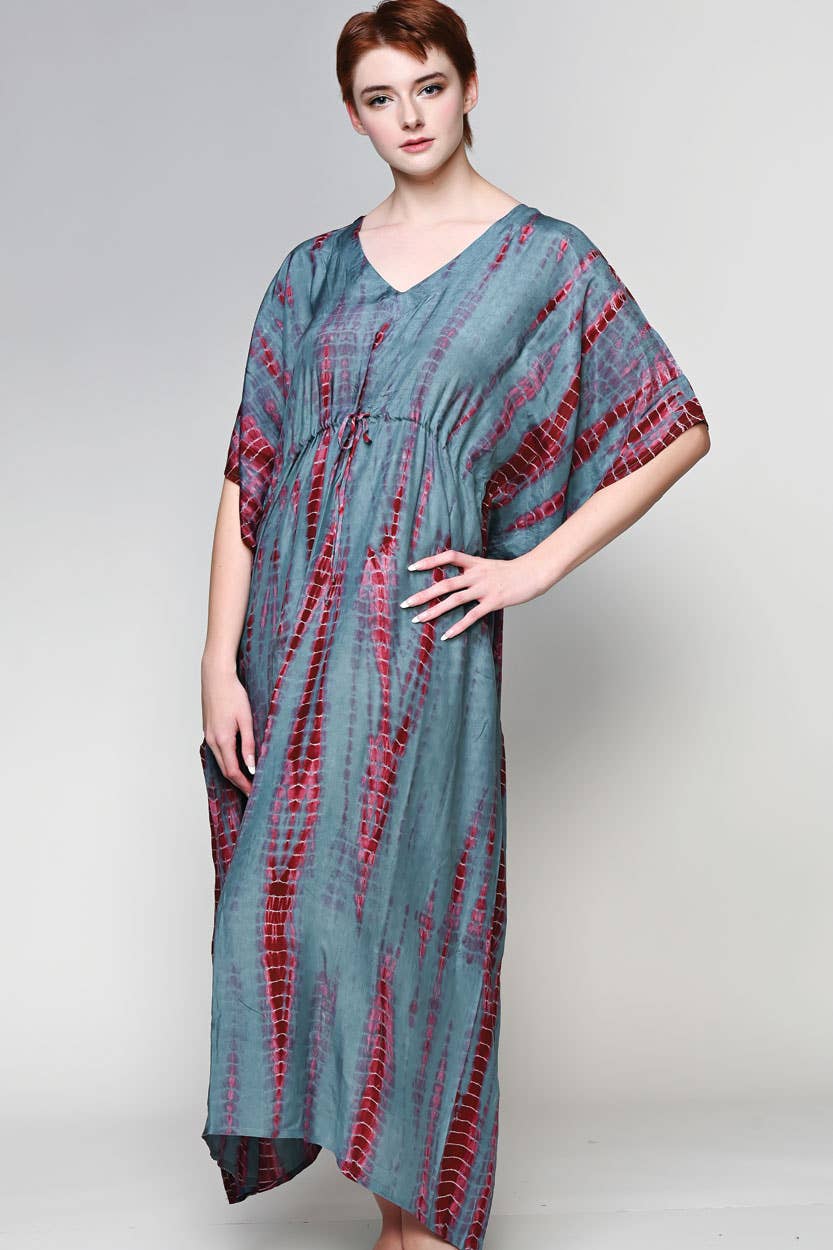 Shibori Caftans: Indigo & White
