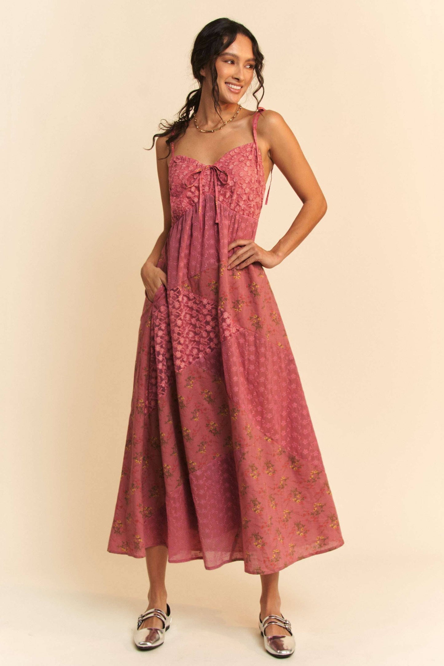 Rosewood Patchwork Maxi Dress