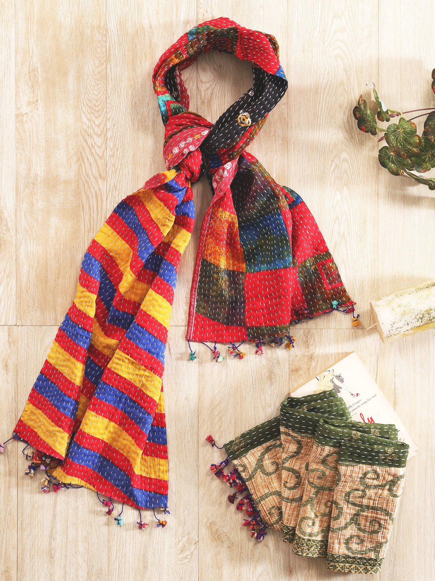 Cotton Kantha Scarves