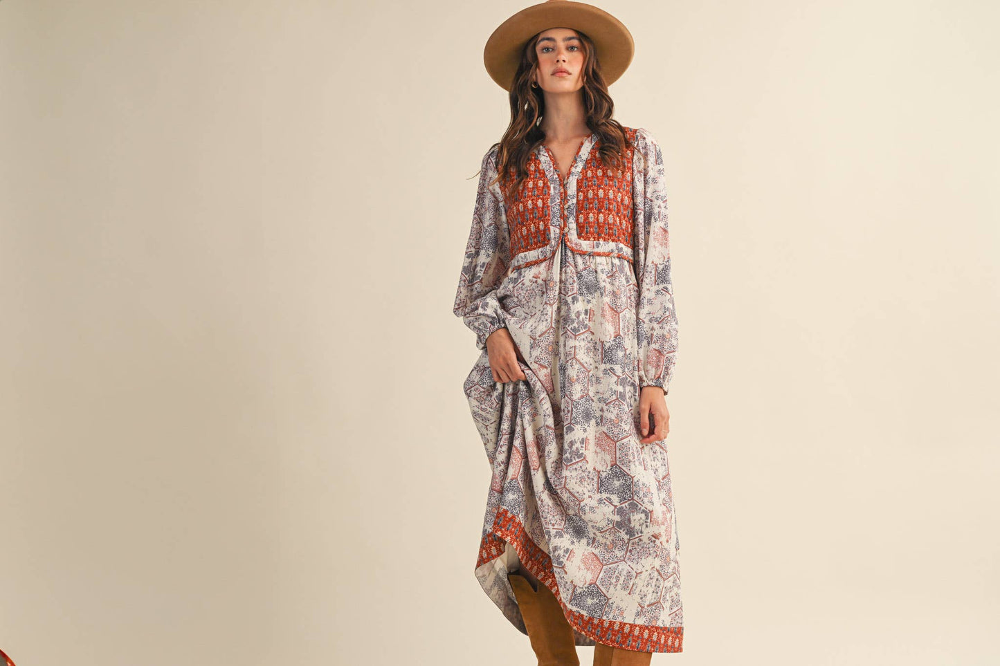 Quilted Vest Midi Dress