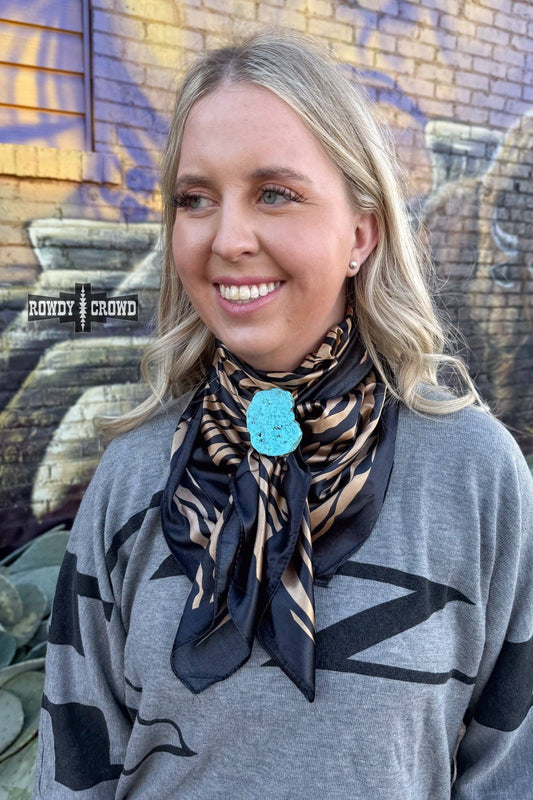 Turquoise Rock Scarf Slide