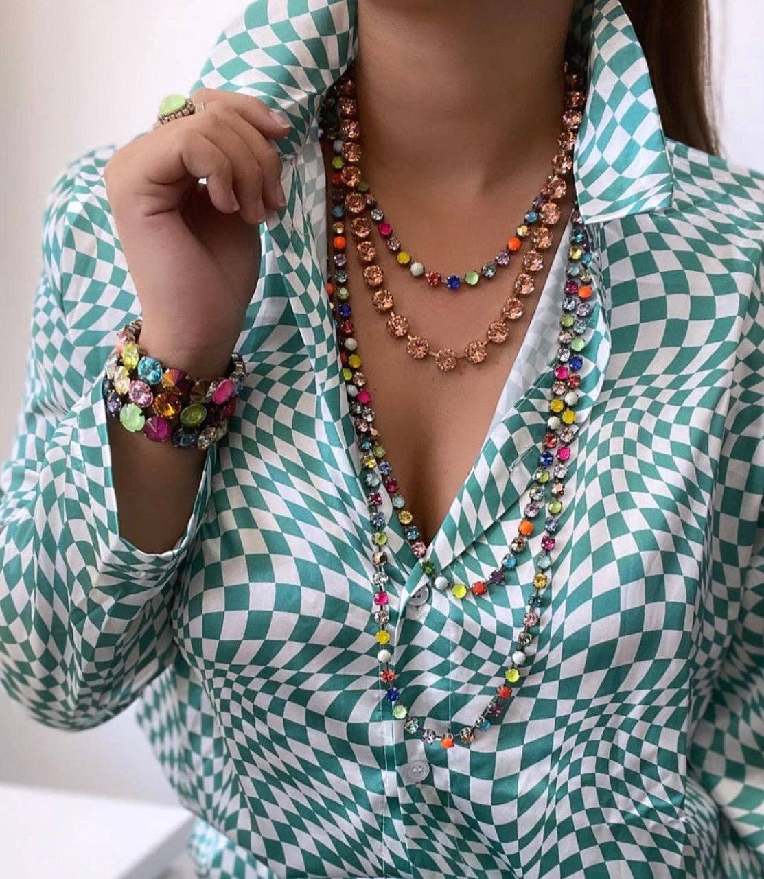 Sarina POP Necklace: Antique Silver