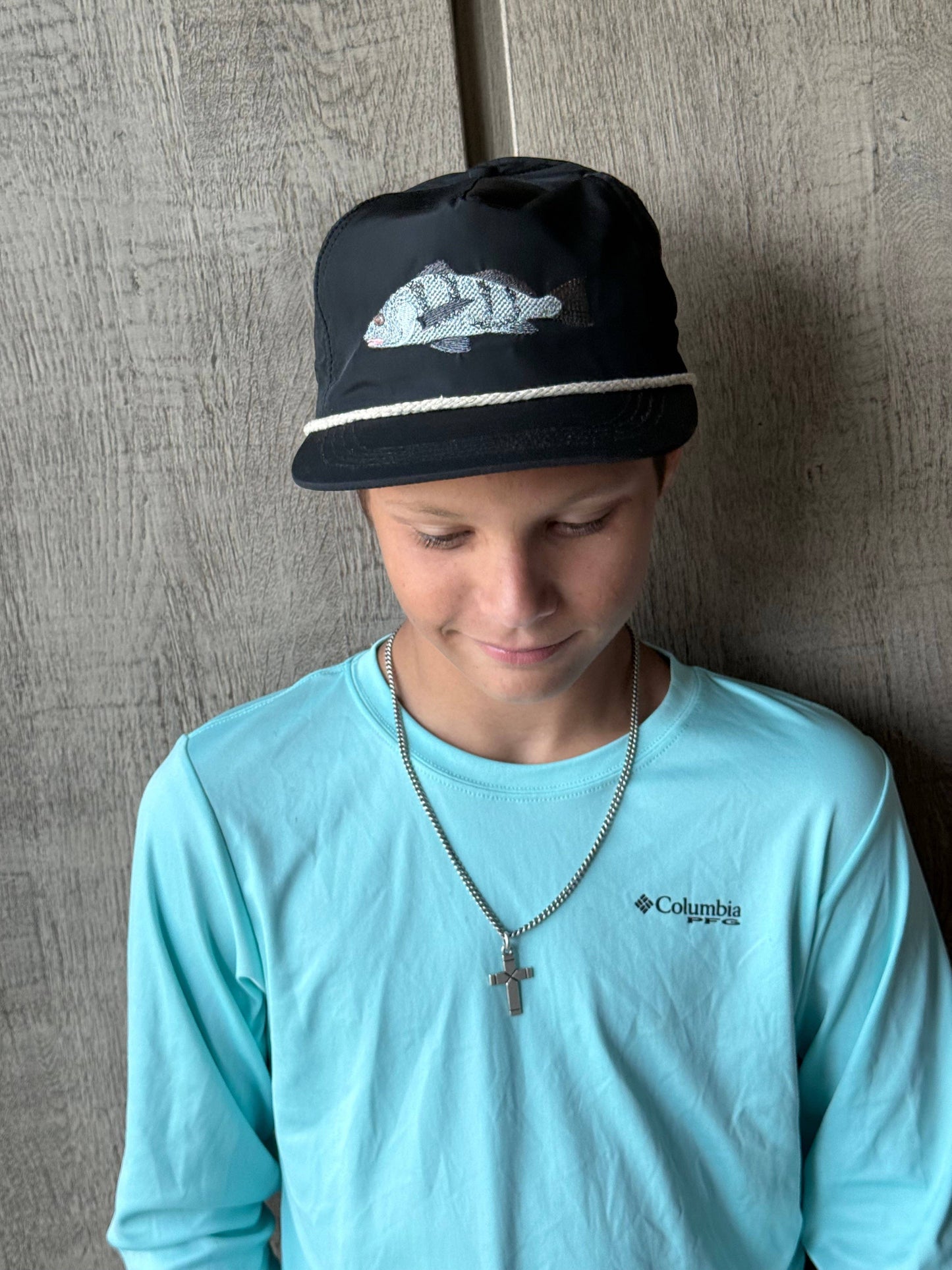 Black Drum Hat in Black