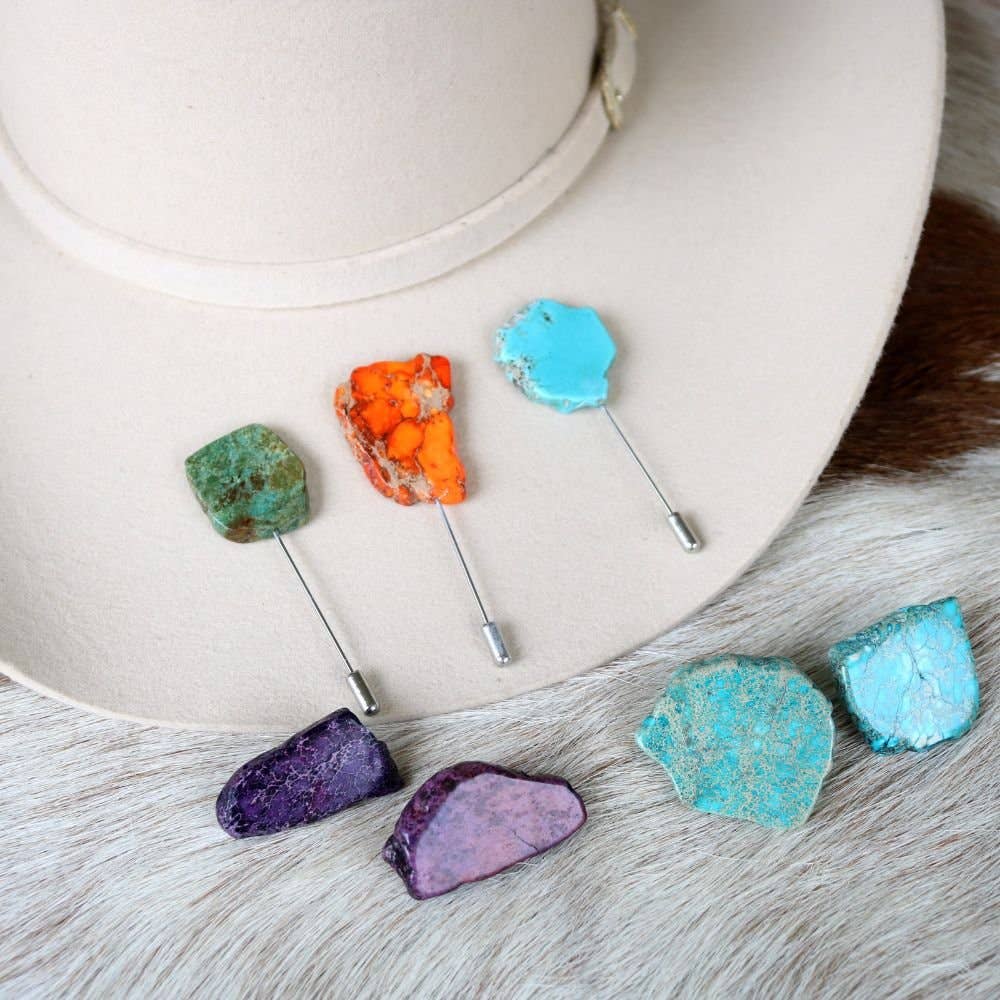 Blue Stone Hat Pin