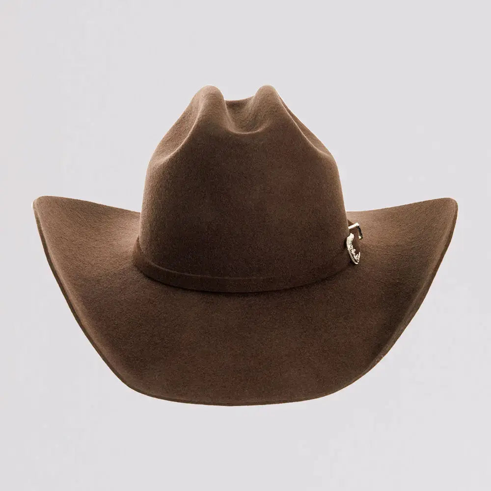 100% Wool Felt Western Cowboy Hat - Style Cattleman: Black / XL
