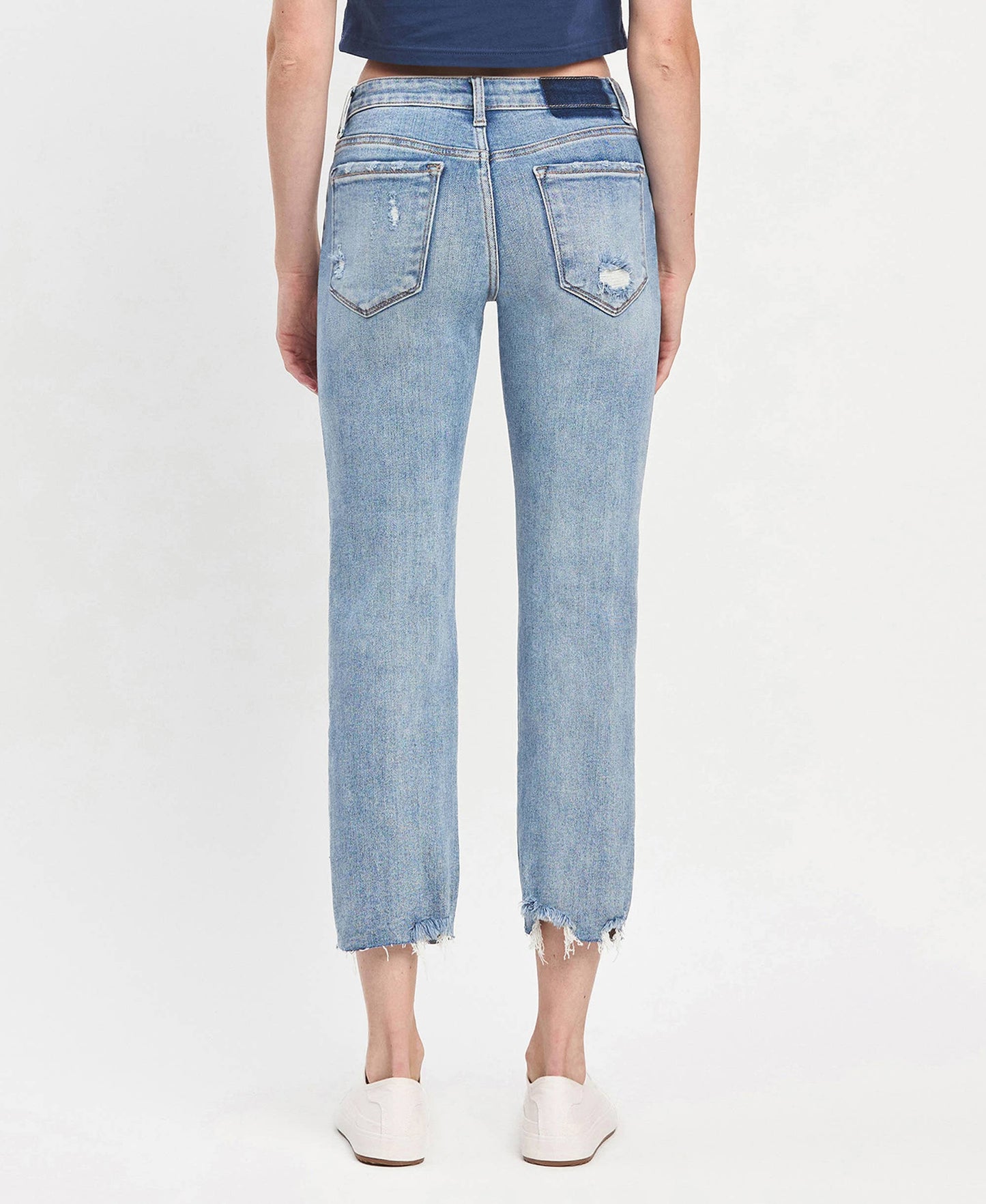 Vervet Mid Rise Crop Straight Jeans