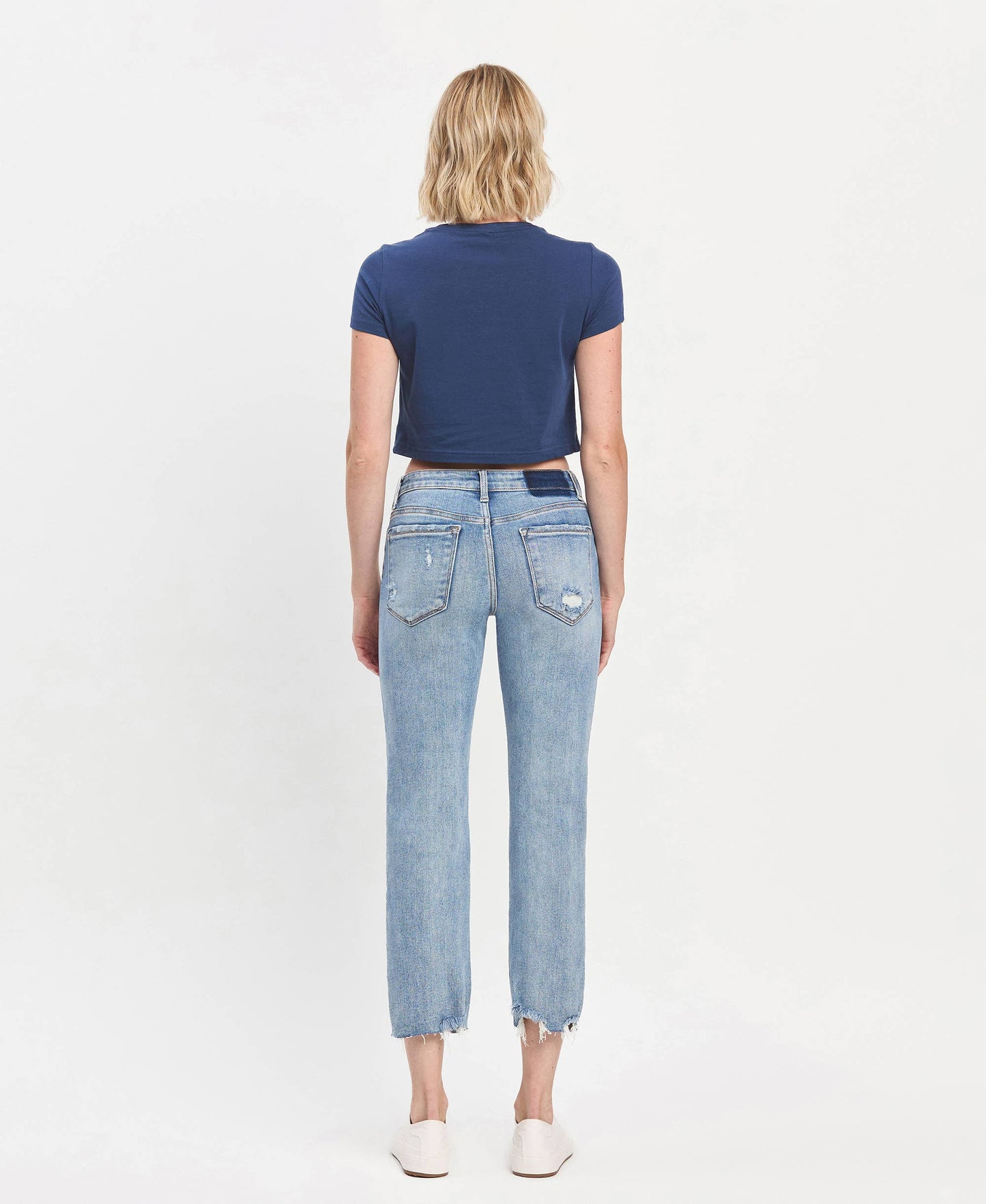 Vervet Mid Rise Crop Straight Jeans