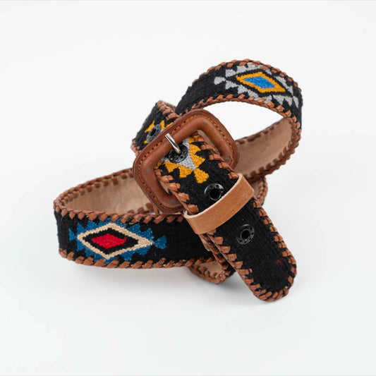 Navajo Design Belt : Black