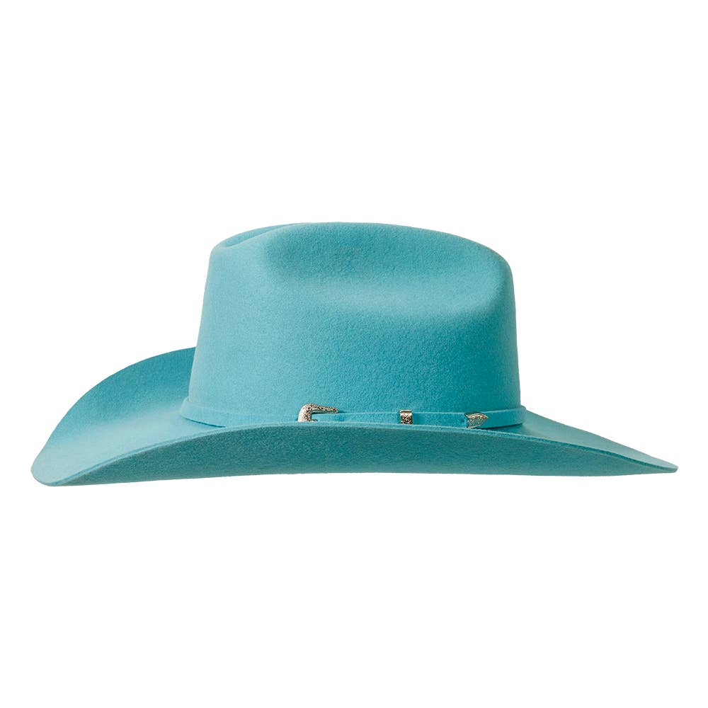 Turquoise Cattleman Wool Felt Western Cowboy Hat