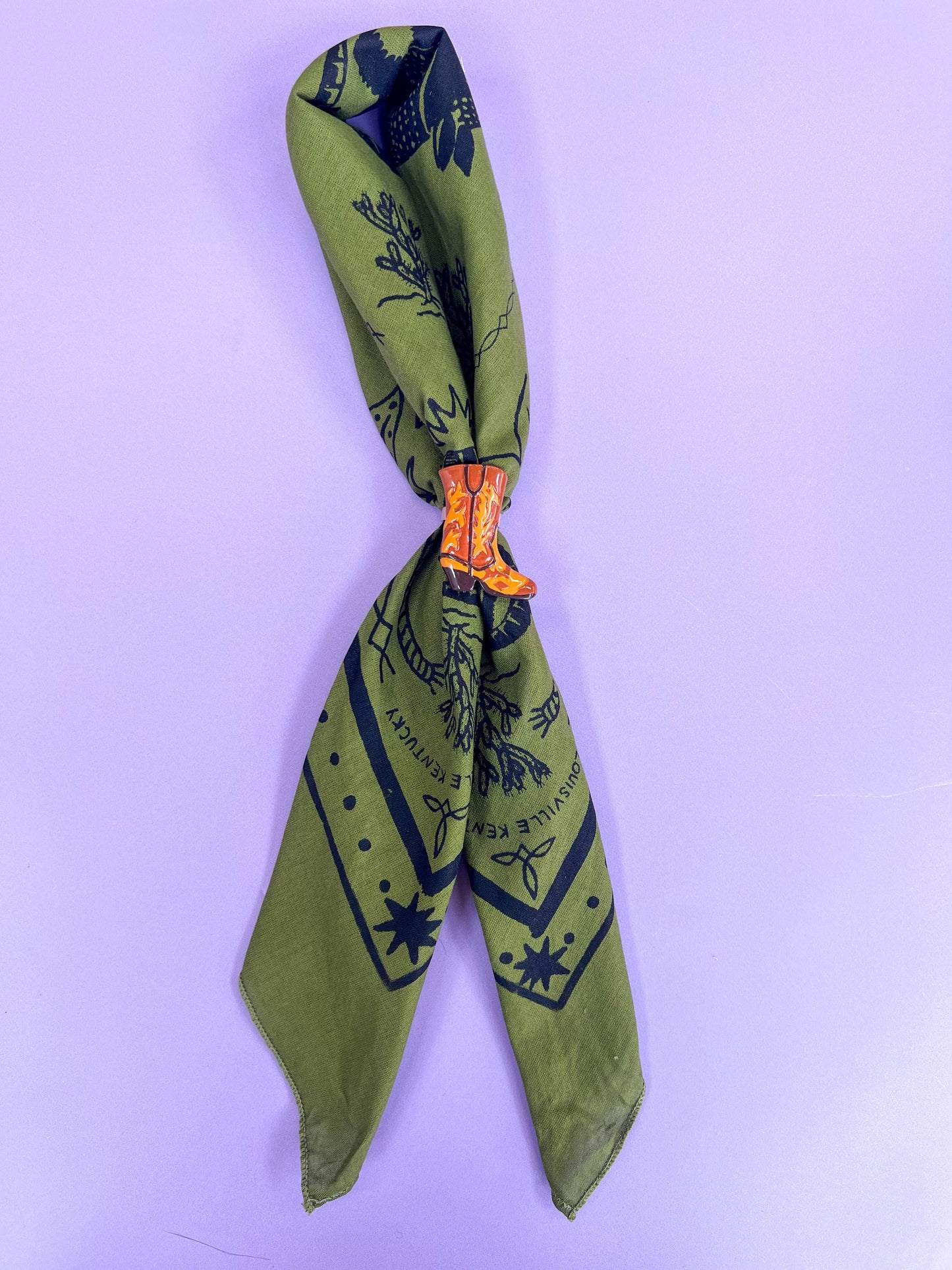 Colorful Cowboy Boot Bandana Slide