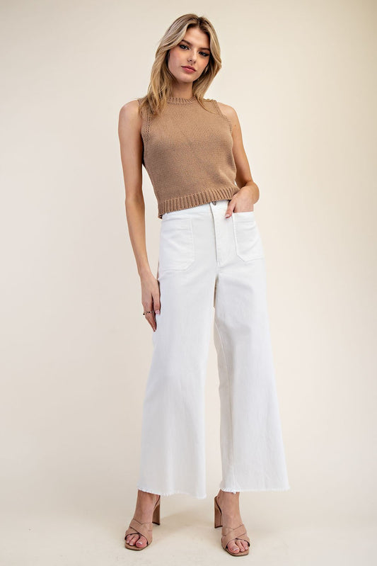 Winter White Straight Leg Pants